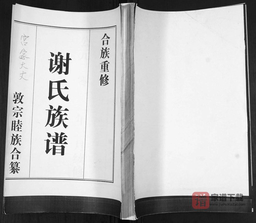 图片[1]-山东青岛即墨宫家大丈谢氏族谱PDF高清电子版下载-家谱下载
