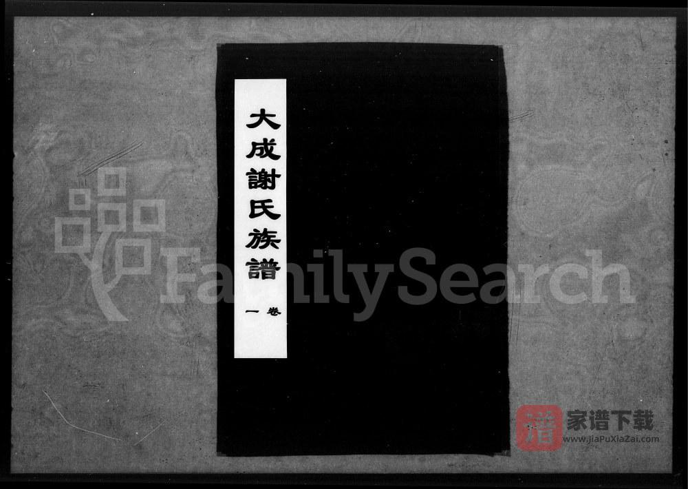 图片[1]-湖北应城大成谢氏族谱（宝树堂）PDF高清电子版下载-家谱下载
