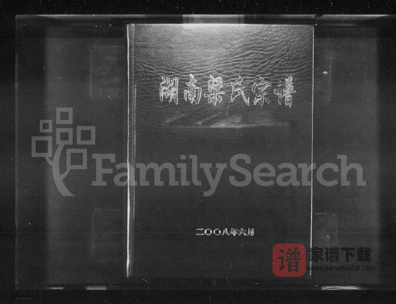 湖南梁氏宗谱PDF高清电子版下载-家谱下载