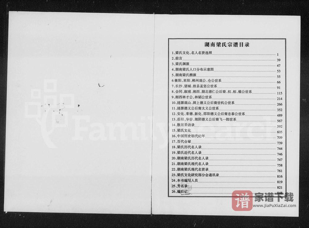 图片[2]-湖南梁氏宗谱PDF高清电子版下载-家谱下载