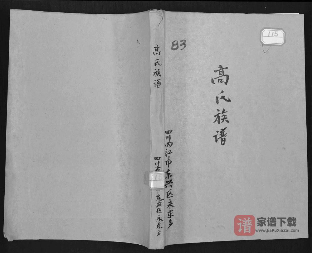 图片[1]-四川内江东兴区高氏族谱PDF高清电子版下载-家谱下载