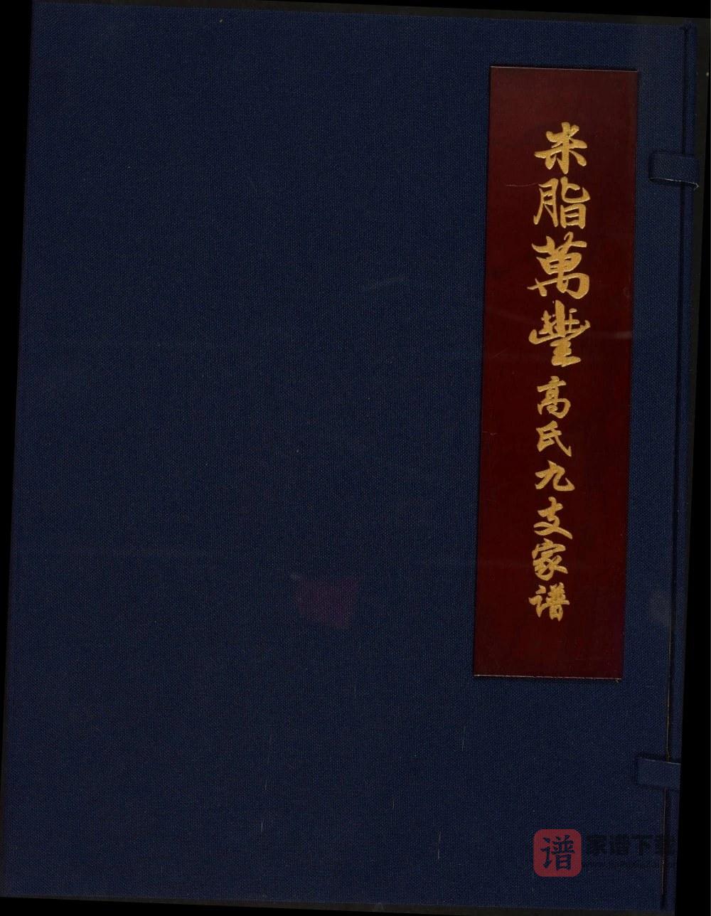 图片[1]-陕西榆林米脂万丰高氏九支家谱PDF高清电子版下载-家谱下载
