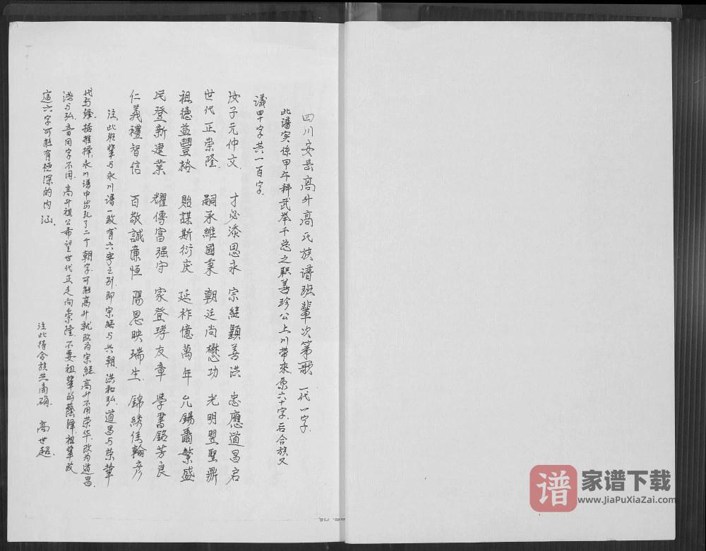 图片[2]-四川资阳安岳高升支派高氏族谱PDF高清电子版下载-家谱下载