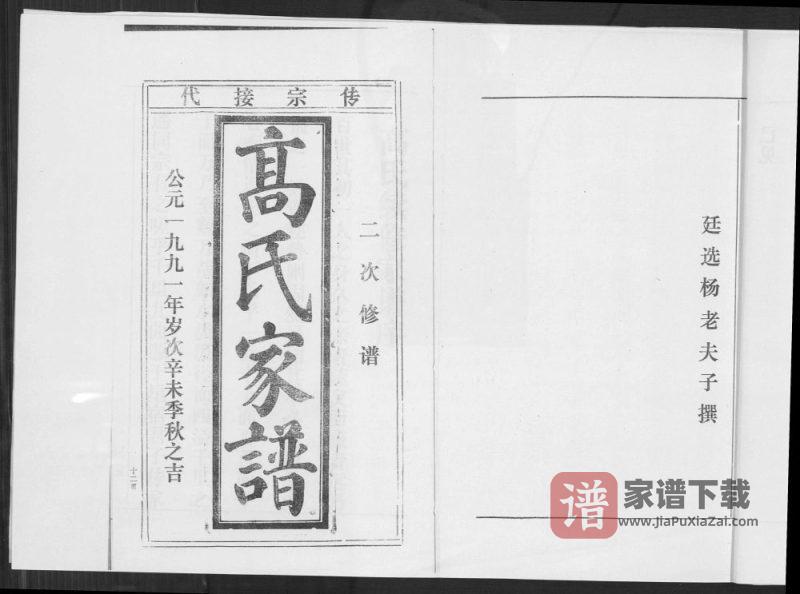 河北沧州南皮县高氏家谱PDF高清电子版下载-家谱下载