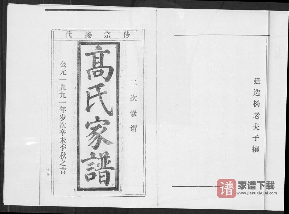 河北沧州南皮县高氏家谱PDF高清电子版下载