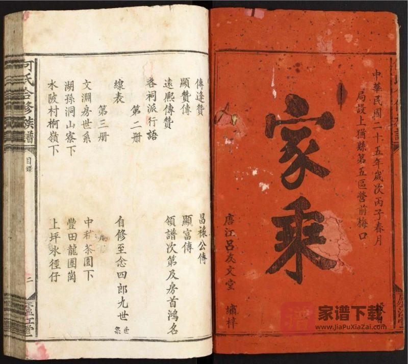 江西赣州上犹何氏合修族谱（庐江堂）PDF高清电子版下载-家谱下载