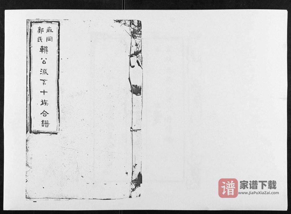 江西吉安麻冈郭氏軿公派下十族合谱PDF高清电子版下载