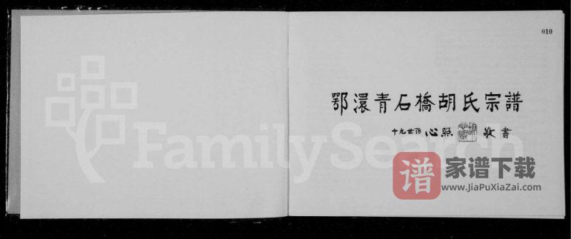 湖北孝感鄂澴青石桥胡氏宗谱(崇爱堂)PDF高清电子版下载-家谱下载