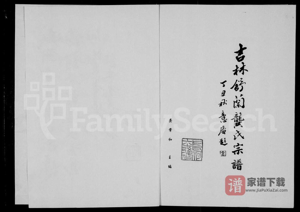 吉林舒兰龚氏宗谱PDF高清电子版下载