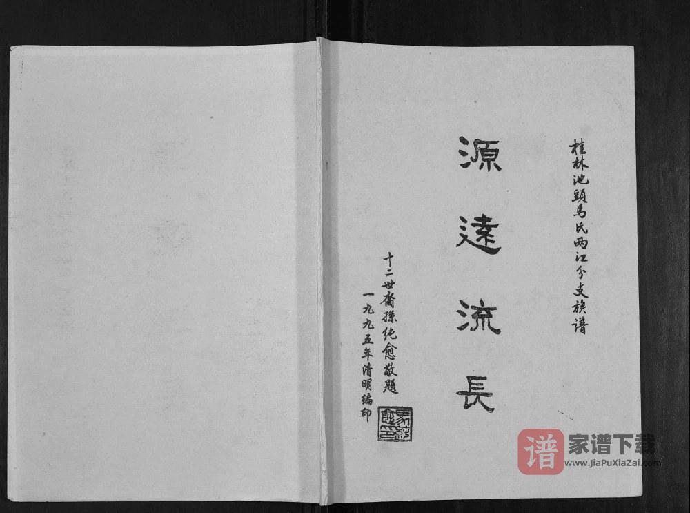 广西桂林池头马氏两江分支族谱PDF高清电子版下载