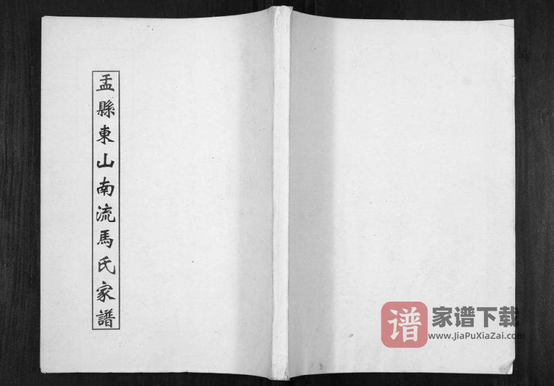 山西阳泉盂县东山南流马氏家谱PDF高清电子版下载-家谱下载