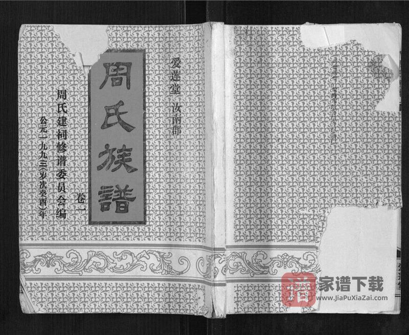 海南琼海周氏族谱(爱莲堂)PDF高清电子版下载-家谱下载