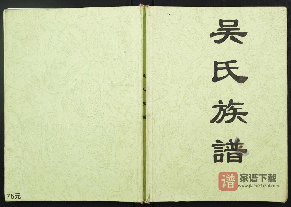 广西贵港山姜坑吴氏族谱PDF高清电子版下载