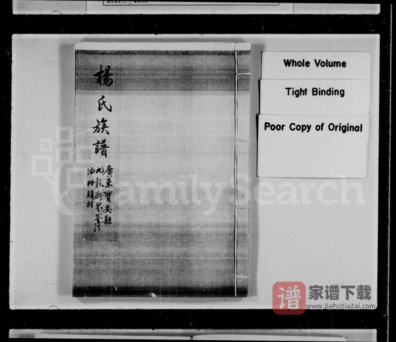广东深圳宝安杨氏族谱PDF高清电子版下载-家谱下载