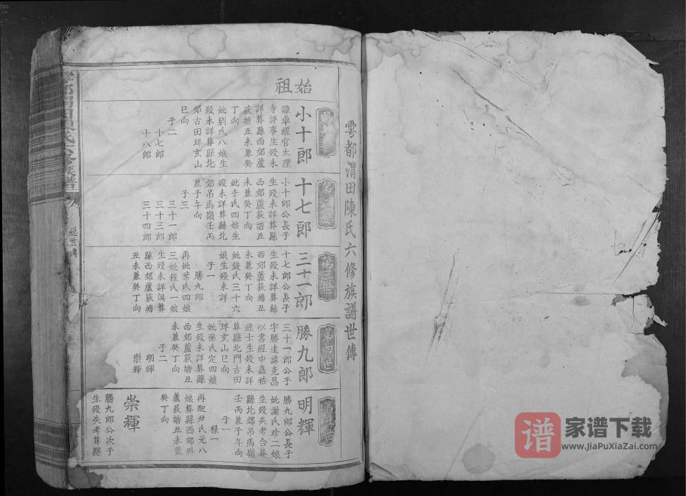 江西赣州于都渭田陈氏六修族谱PDF高清电子版下载