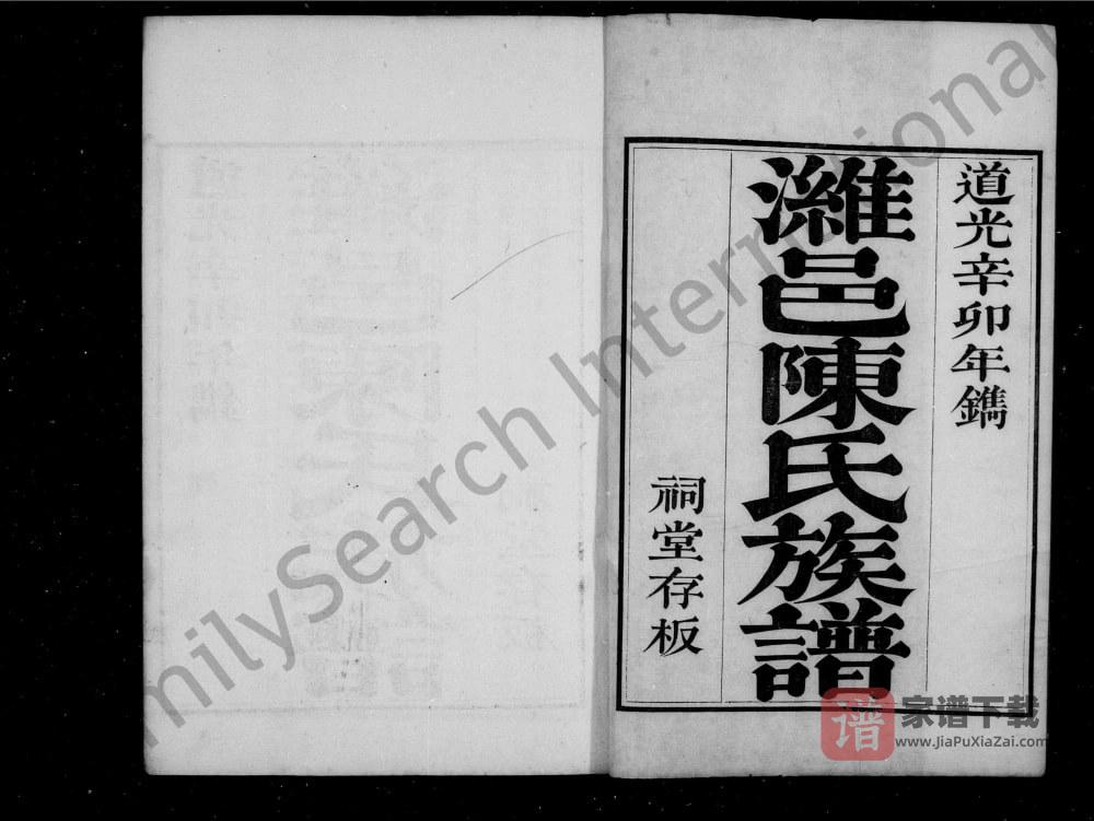 山东潍坊潍邑陈氏族谱PDF高清电子版下载
