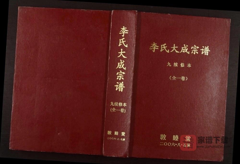 图片[1]-安徽安庆怀宁李氏大成宗谱（敦睦堂）PDF高清电子版下载-家谱下载