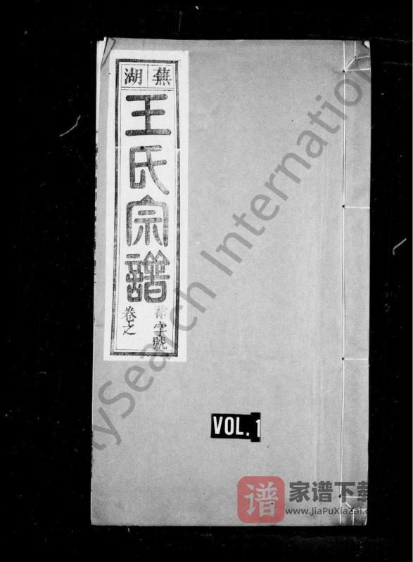 安徽芜湖王氏宗谱(孝友堂)PDF高清电子版下载-家谱下载
