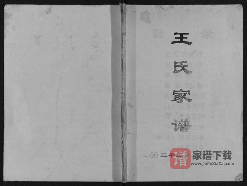 重庆万州王氏家谱PDF高清电子版下载-家谱下载
