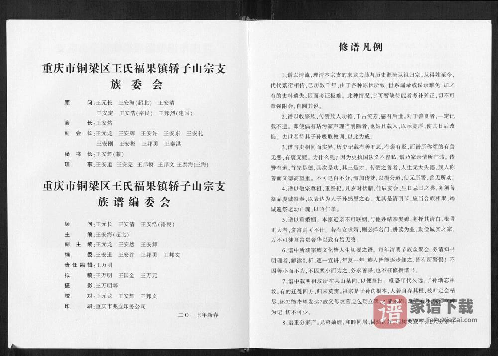 图片[2]-重庆铜梁区福果镇轿子山王氏族谱PDF高清电子版下载-家谱下载