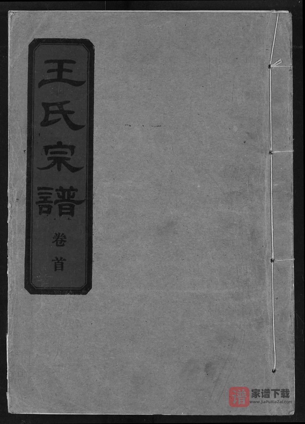 湖北武汉汉阳区王氏宗谱（三槐堂）PDF高清电子版下载