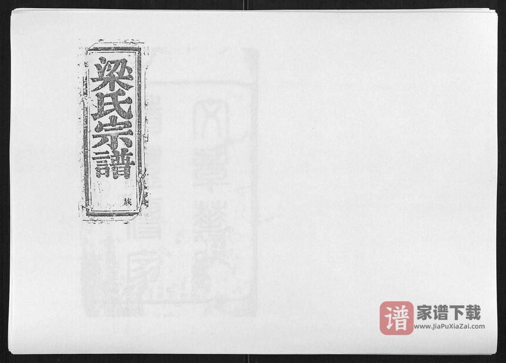 浙江绍兴新昌县梁氏宗谱PDF高清电子版下载