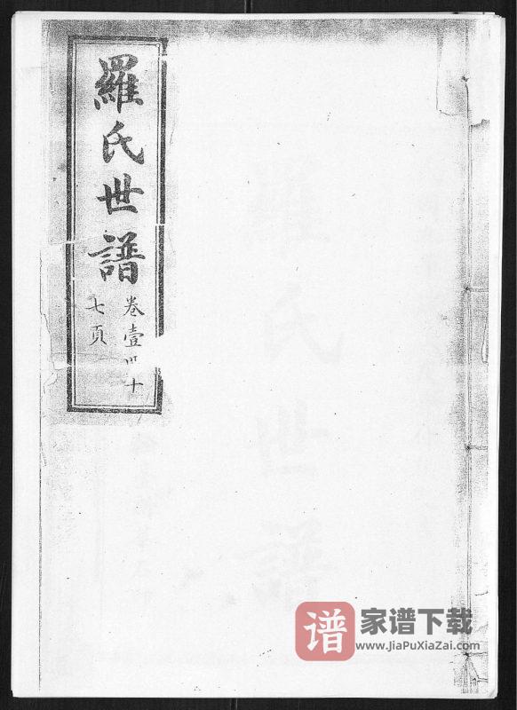 山东淄博桓台罗氏世谱PDF高清电子版下载-家谱下载