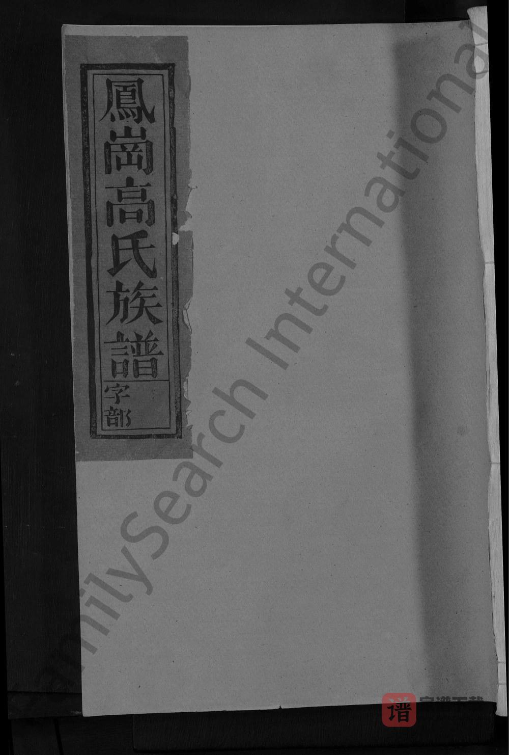 江西上饶凤岗高氏族谱（善庆堂）PDF高清电子版下载