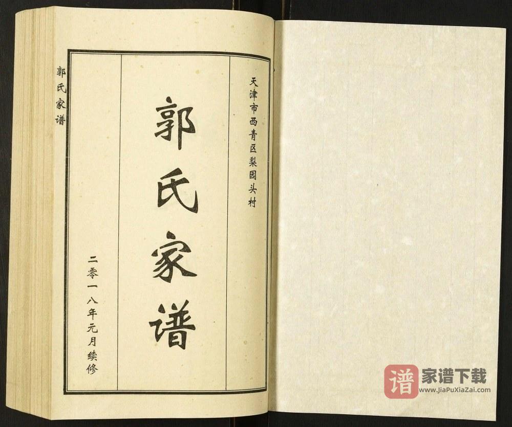 图片[2]-天津西青区梨园头村郭氏家谱（汾阳堂）PDF高清电子版下载-家谱下载