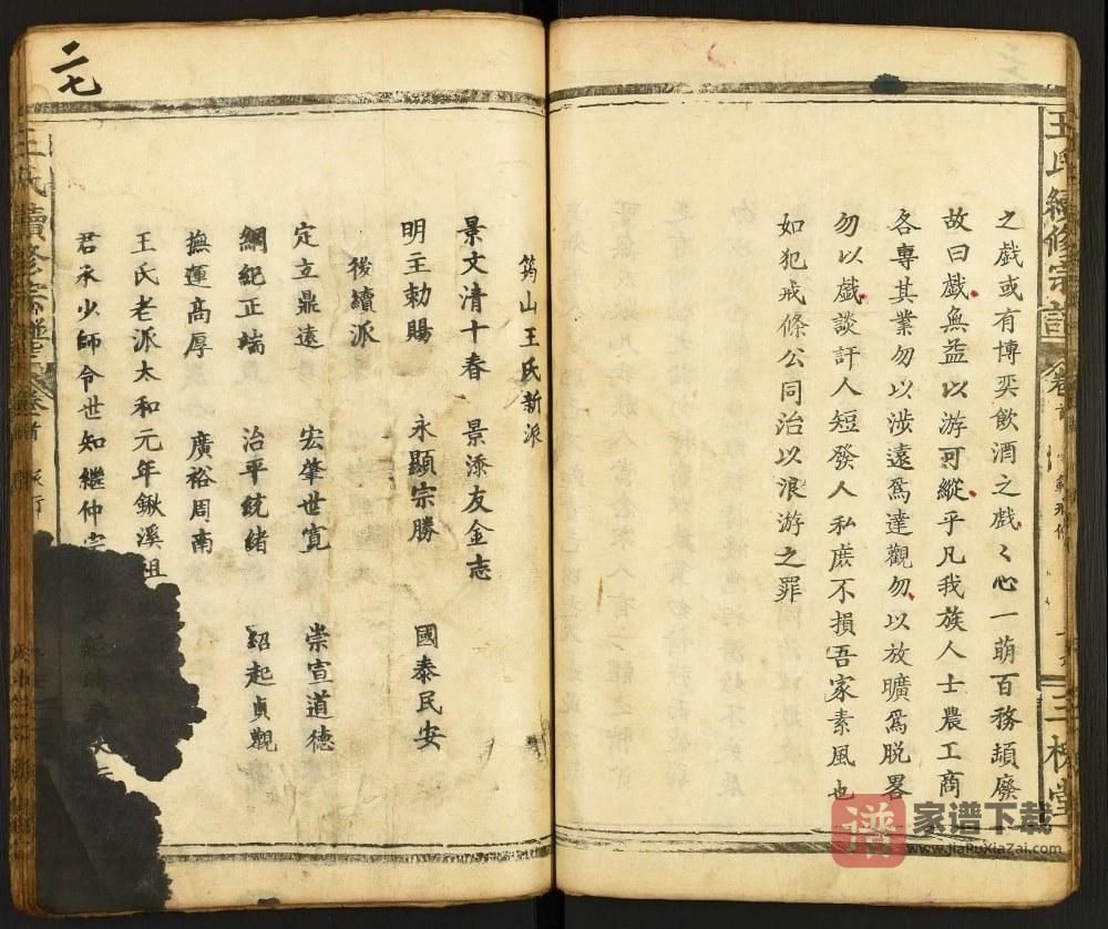 湖北黄石阳新县王氏续修宗谱（三槐堂）PDF高清电子版下载