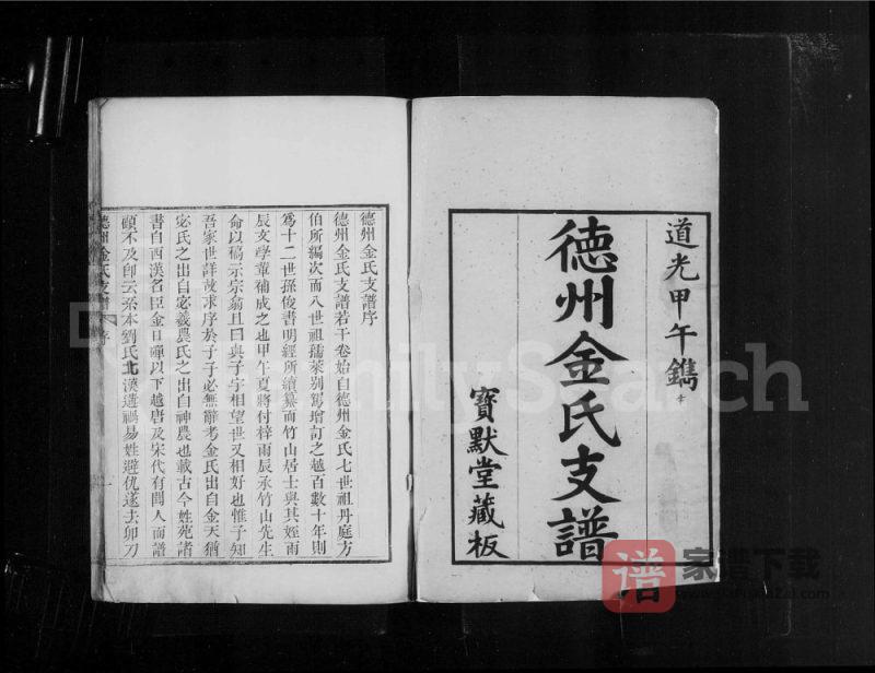 山东德州金氏支谱(宝默堂)PDF高清电子版下载-家谱下载