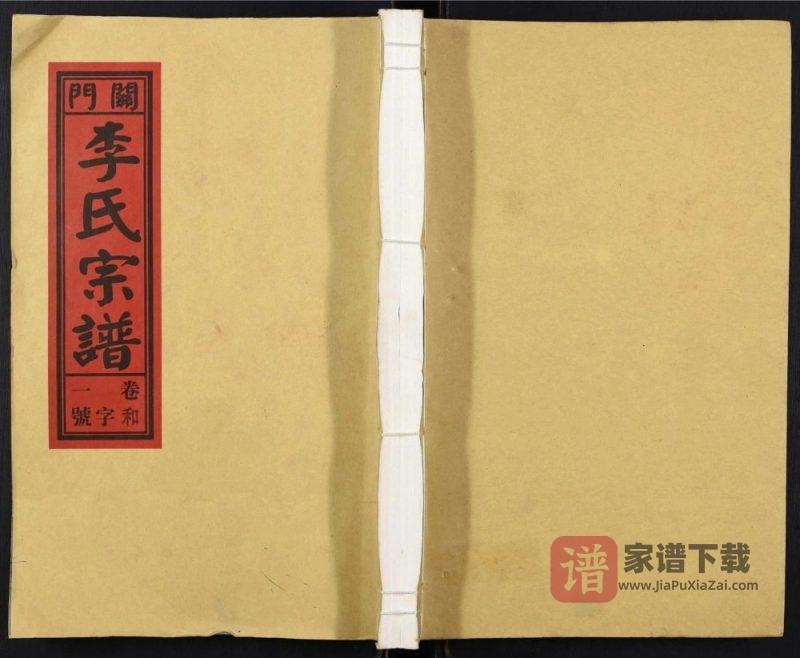 安徽合肥庐江县关门李氏宗谱（敦睦堂）PDF高清电子版下载-家谱下载