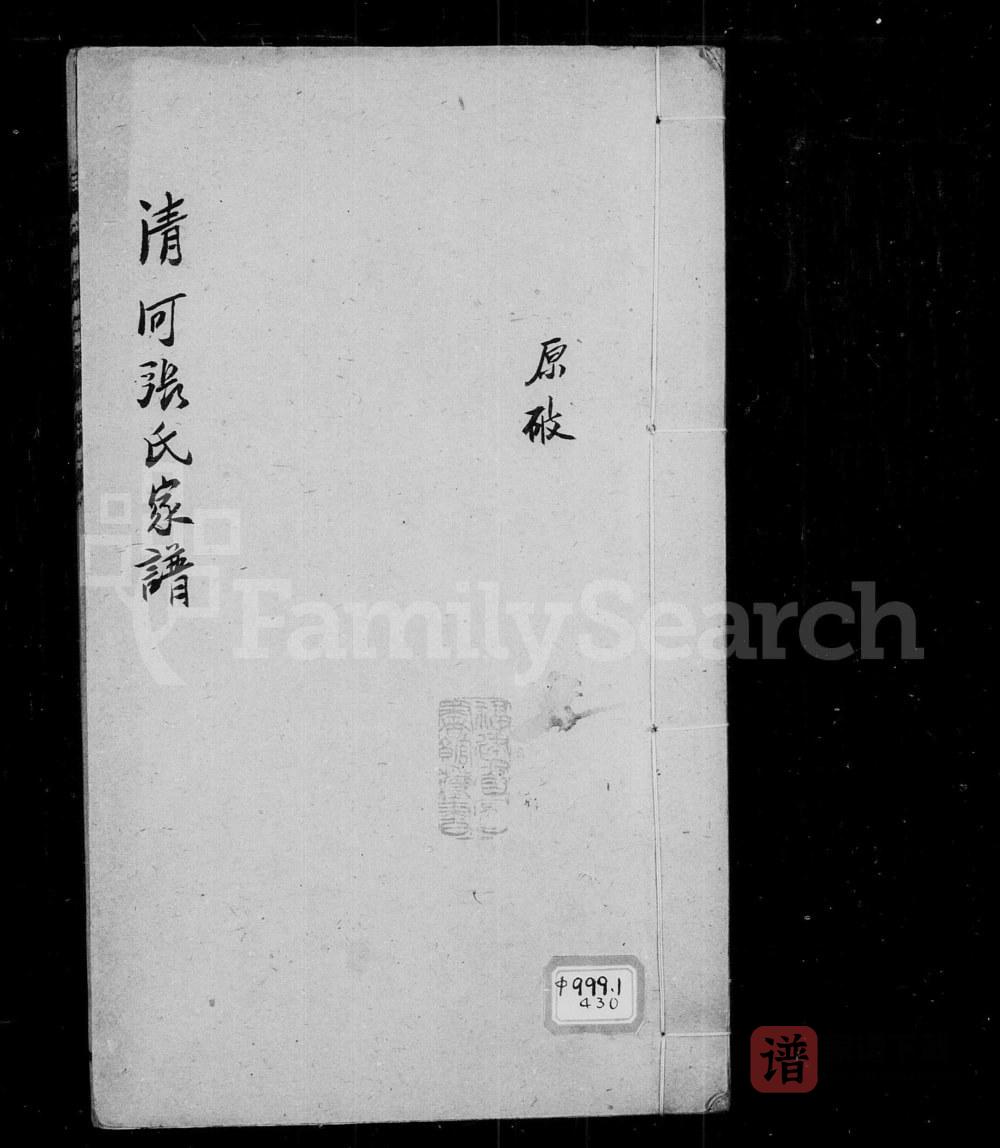 福建三明宁化县清河张氏家谱PDF高清电子版下载
