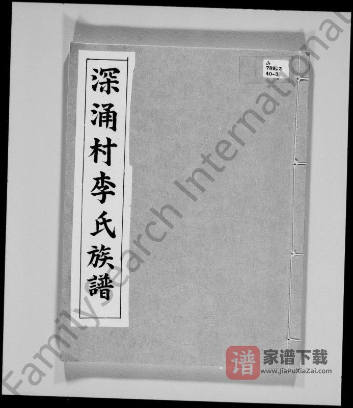 广东深圳宝安区深涌村李氏族谱PDF高清电子版下载-家谱下载