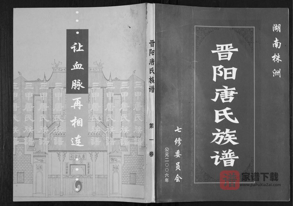 湖南株洲晋阳唐氏族谱PDF高清电子版下载