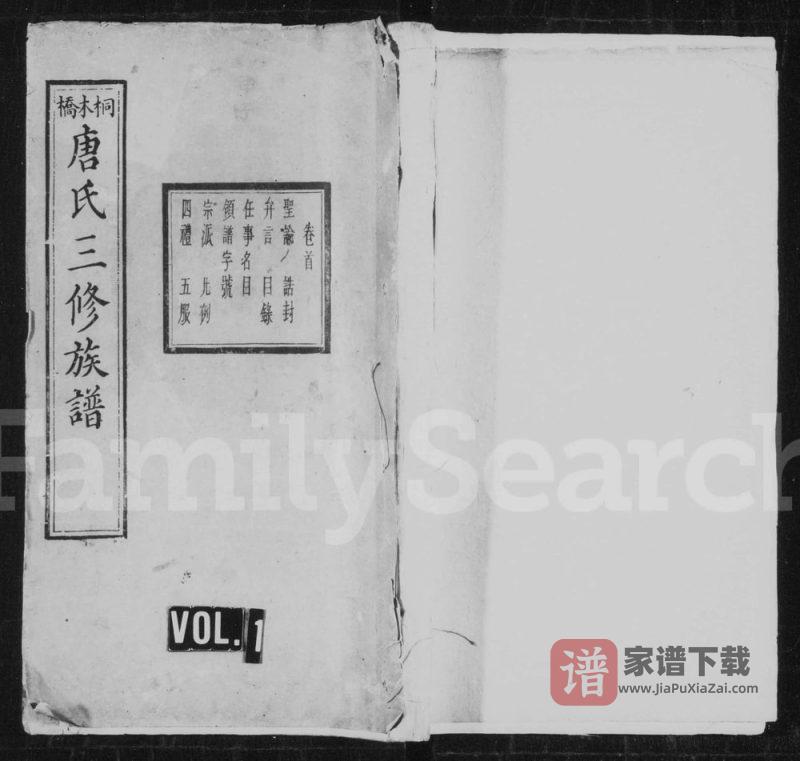 湖南长沙桐木桥晋昌唐氏三修族谱(桐圭堂)PDF高清电子版下载-家谱下载