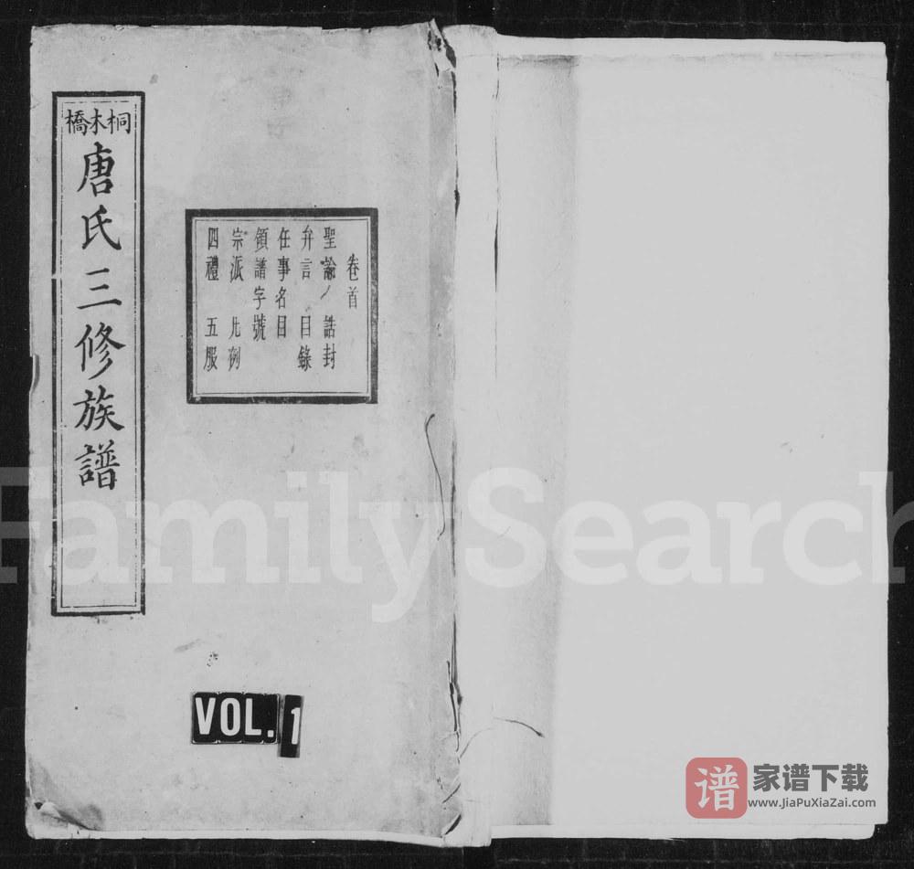 湖南长沙桐木桥晋昌唐氏三修族谱（桐圭堂）PDF高清电子版下载