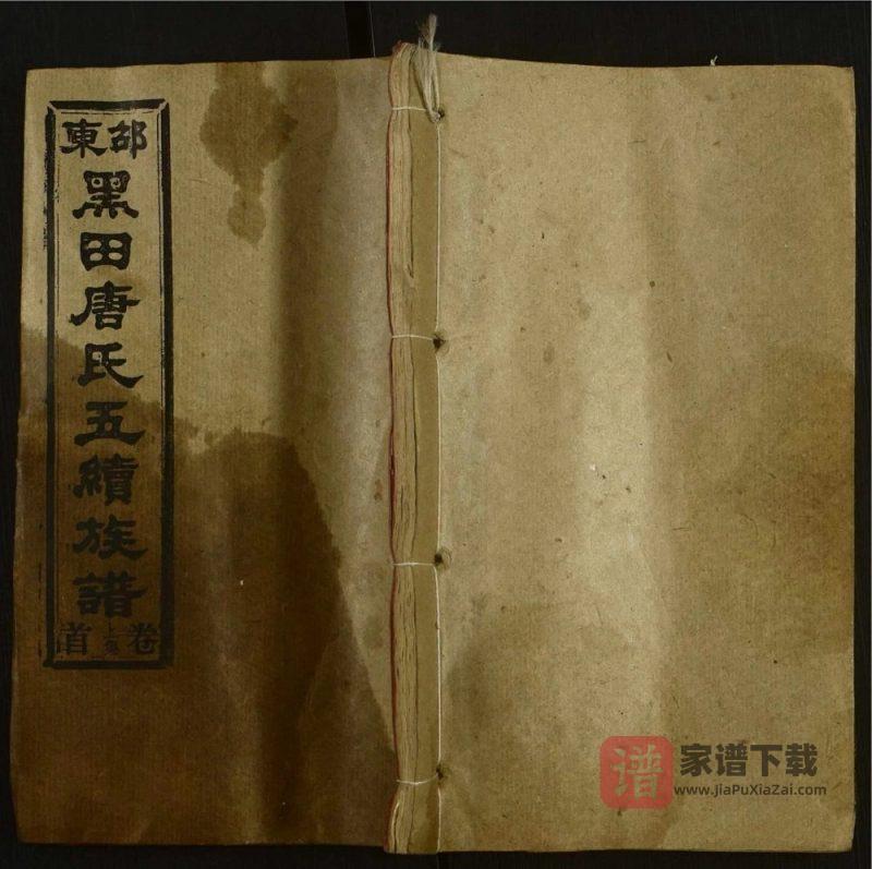湖南邵东黑田唐氏五续族谱（敦睦堂）PDF高清电子版下载-家谱下载