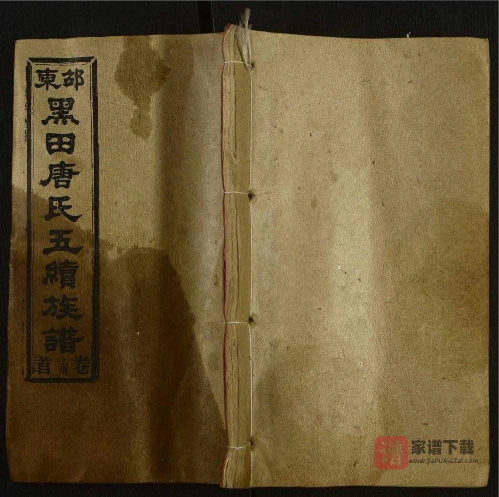 湖南邵东黑田唐氏五续族谱（敦睦堂）PDF高清电子版下载