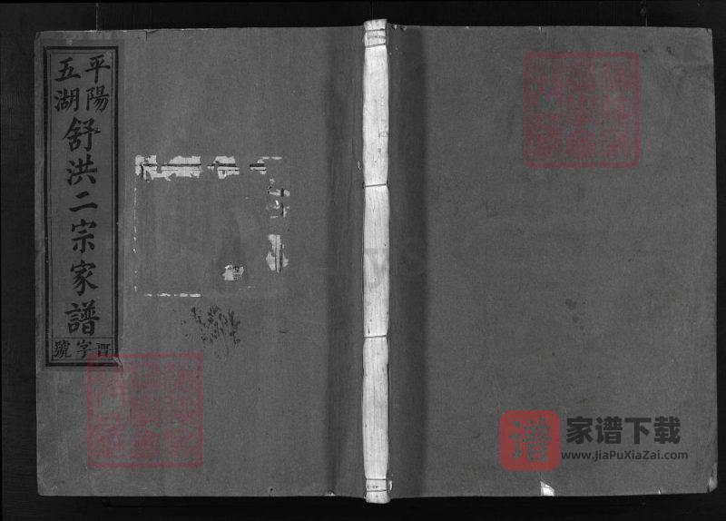 浙江兰溪平阳五湖舒洪二宗家谱PDF高清电子版下载-家谱下载