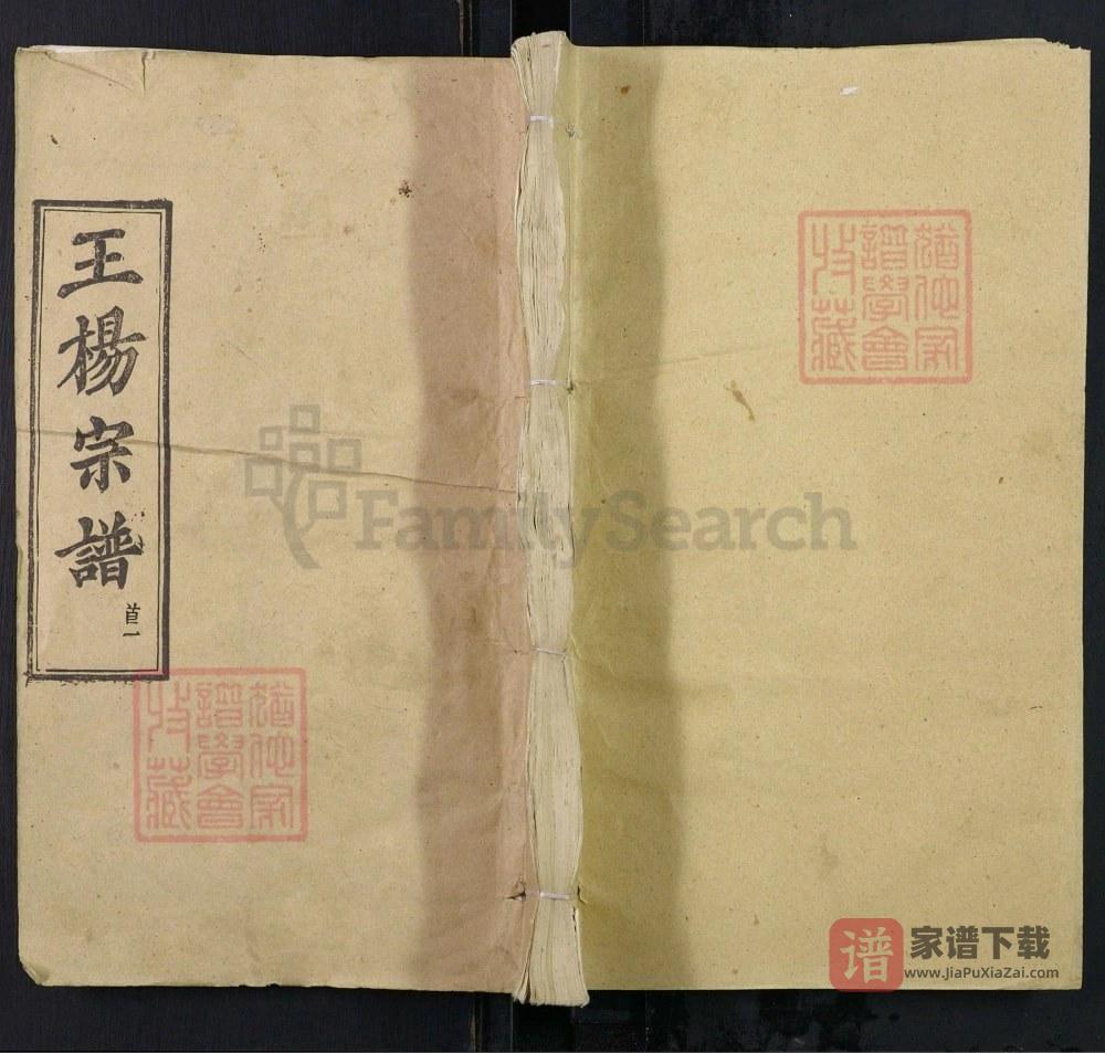 湖北黄冈王杨宗谱（三槐堂）PDF高清电子版下载