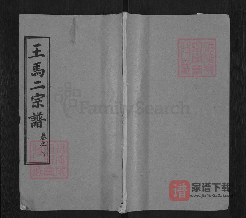 湖北黄冈王马二宗谱（槐荫堂）PDF高清电子版下载-家谱下载