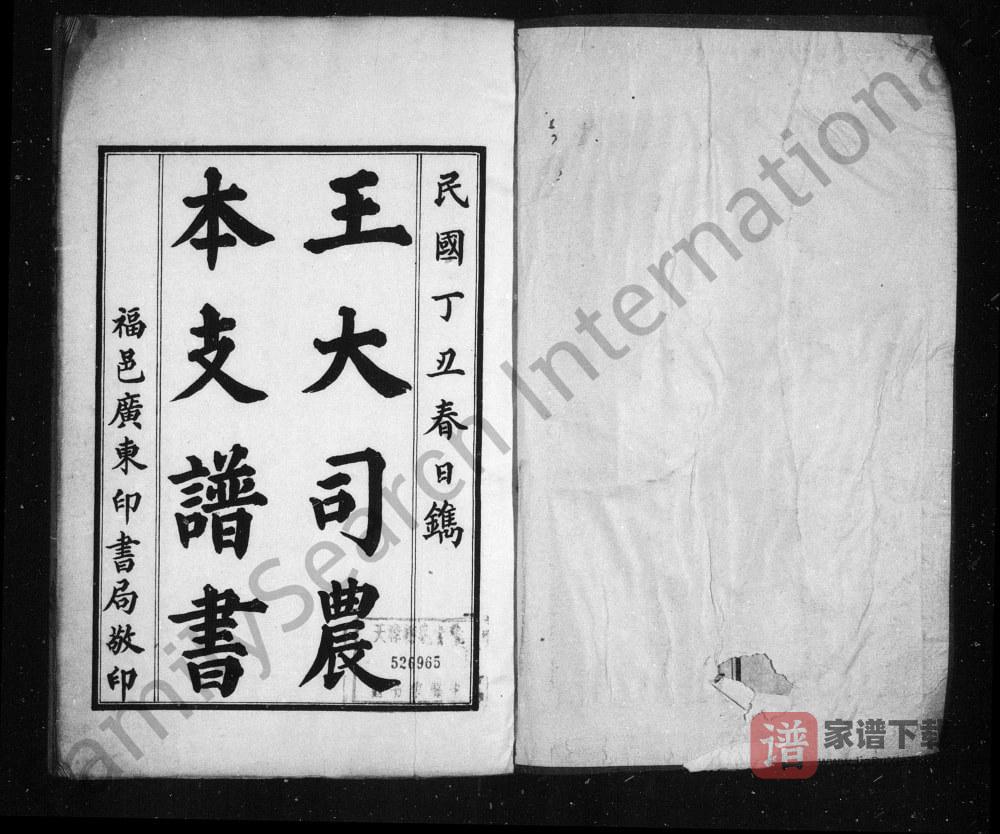 图片[2]-山东烟台福山王氏大司农本支谱书PDF高清电子版下载-家谱下载