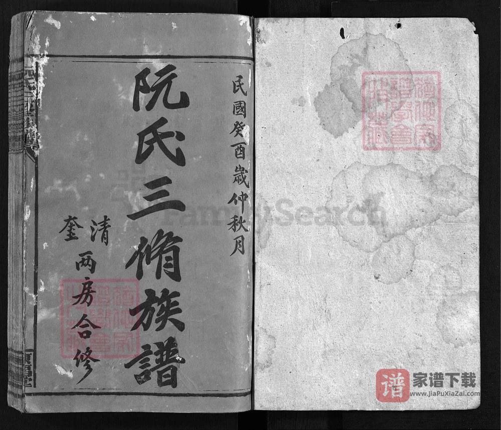 图片[2]-湖南邵阳阮氏三修族谱（陈留堂）PDF高清电子版下载-家谱下载