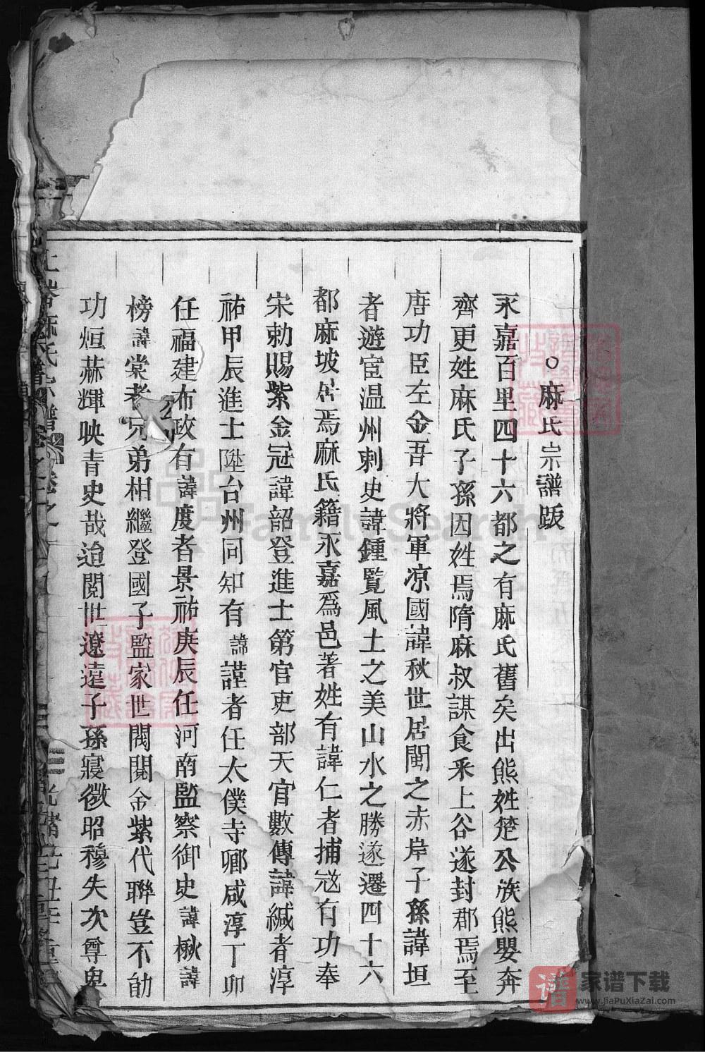 图片[2]-浙江温州永嘉县上谷麻氏宗谱PDF高清电子版下载-家谱下载