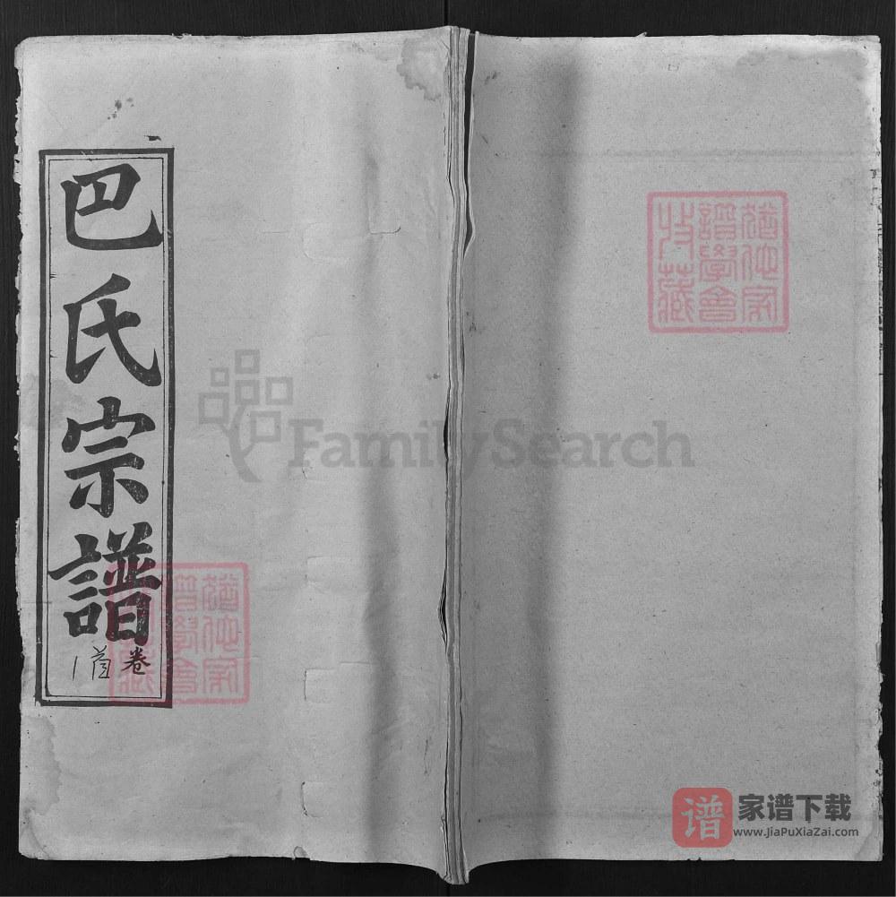 湖北黄冈巴氏宗谱（仁俭堂）PDF高清电子版下载