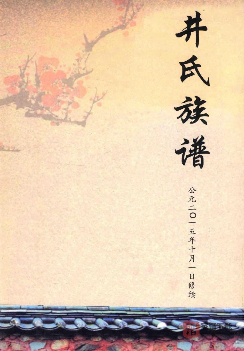 河北沧州井氏族谱PDF高清电子版下载