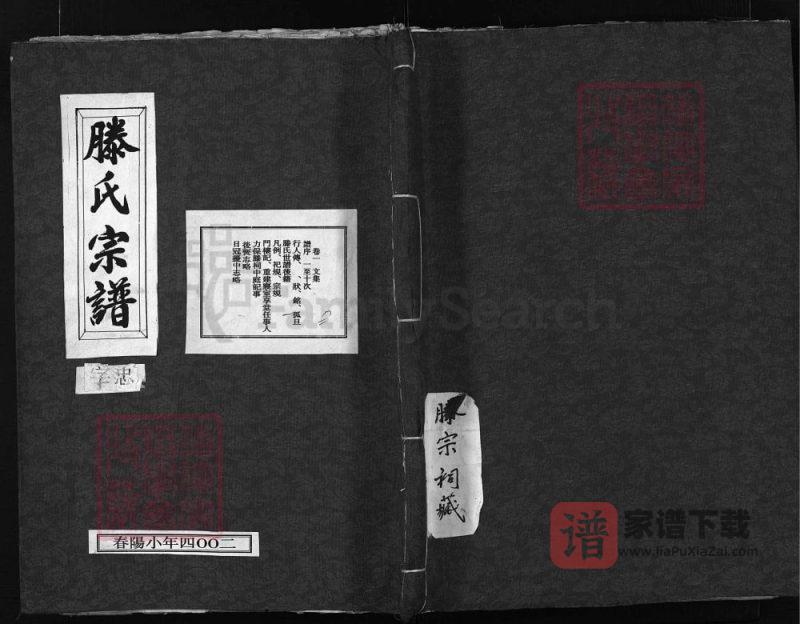 浙江兰溪灵泉大塘滕氏宗谱（锡类堂）PDF高清电子版下载-家谱下载