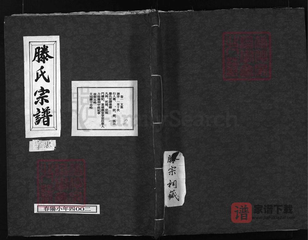 浙江兰溪灵泉大塘滕氏宗谱（锡类堂）PDF高清电子版下载