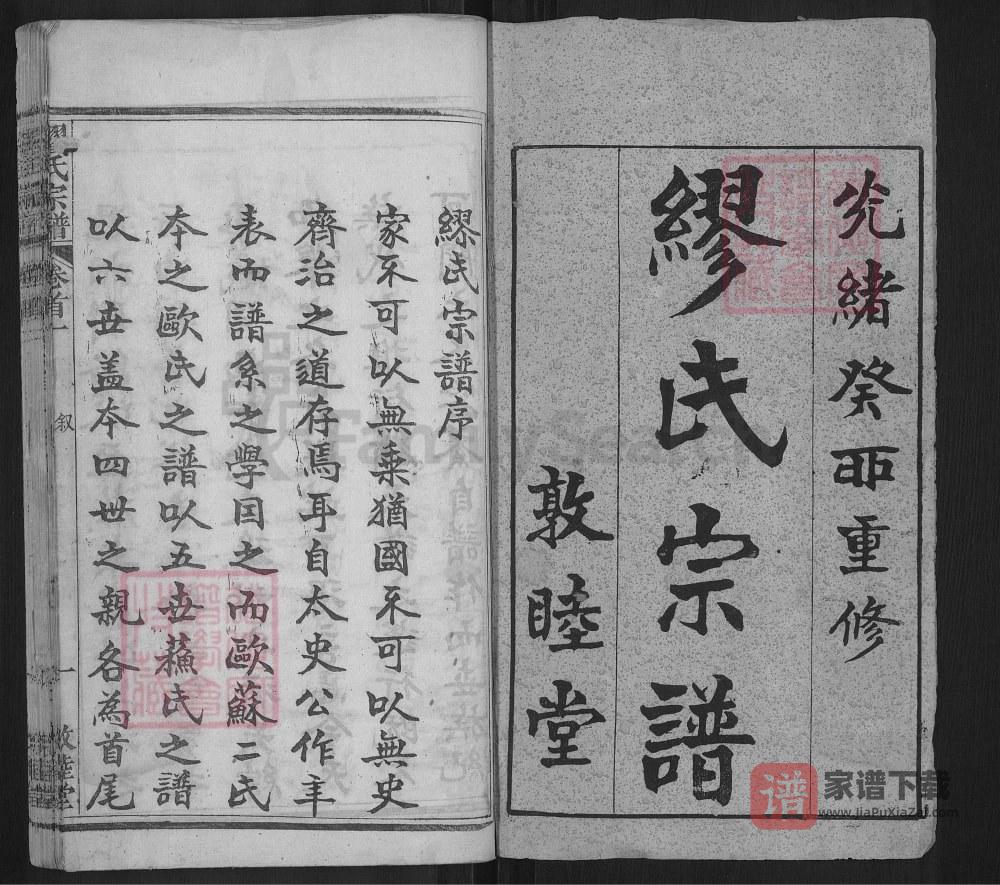 图片[2]-湖北黄冈缪氏宗谱（敦睦堂）PDF高清电子版下载-家谱下载